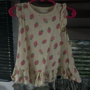 Strawberry Print Kids Top